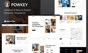 Powkey – Locksmith & Security System Elementor Template Kit