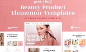 Prettybox – Cosmetic & Beauty Products Shop Elementor Template Kit