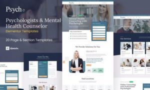 Psych – Mental Health Counselor Elementor Template Kit