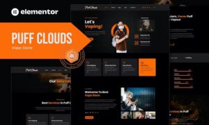 Puff Clouds – Vape Store Elementor Template kit