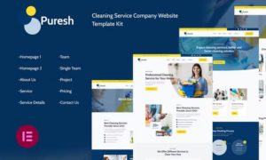 Puresh | Cleaning Services Company Elementor Template Kit