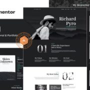 Pyro – Writer Portfolio Elementor Template Kit