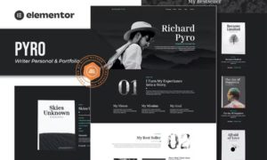 Pyro – Writer Portfolio Elementor Template Kit