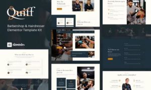 Quiff – Barbershop & Hairdresser Elementor Template Kit