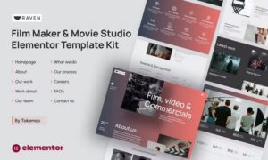 Raven | Film Maker & Movie Studio Elementor Template Kit