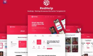 RedHelp – Startup Showcase Elementor Template Kit