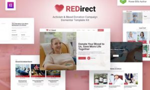 Redirect – Blood Donation Campaign & Activism Elementor Template Kit