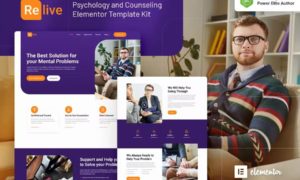 Relive – Psychology & Counseling Elementor Template Kit