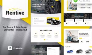 Rentive – Car Rental & Auto Dealer Elementor Template Kit