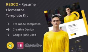 Resco – Resume Elementor Template Kit