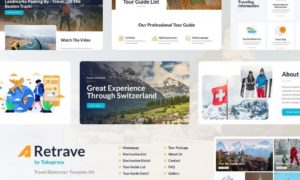 Retrave | Travel & Tour Agency Elementor Template Kit