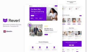 Reveri – Education & Online Courses Elementor Template Kit