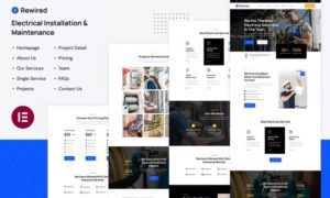 Rewired | Electrical Installation & Maintenance Services Elementor Template Kit