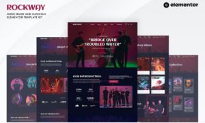 Rockway – Music Band & Musician Elementor Template Kit