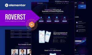 Roverst – Online Investment & Company Elementor Template Kit