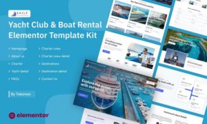 Saile | Yacht Club & Boat Rental Elementor Template Kit