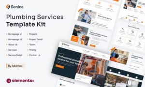 Sanica | Plumbing Services Elementor Template Kit