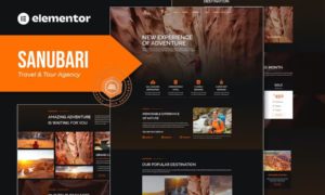 Sanubari – Travel & Tour Agency Elementor Template Kit