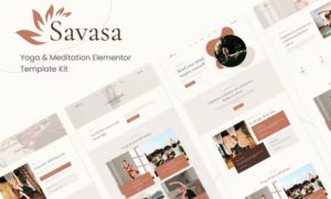 Savasa – Yoga & Meditation Elementor Template Kit