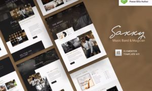 Saxxy – Music Band & Musician Elementor Template Kit