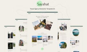 Sayahat – Travel Agency Elementor Template kit