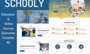 Schooly – Education & Online Courses Elementor Template Kit