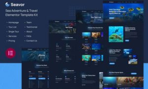 Seavor | Sea Adventure & Travel Elementor Template Kit