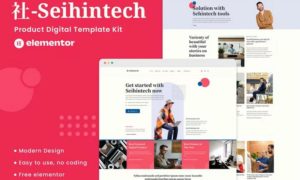 Seihintech – Digital Product Elementor Template Kit