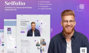 Selfolio – Creative CV Elementor Template Kit