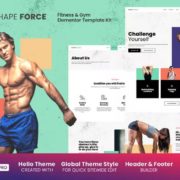Shape Force – Fitness & Gym Elementor Template Kit