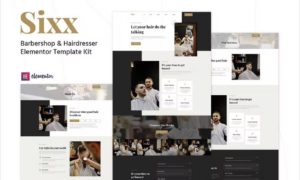 Sixx – Barbershop & Hairdresser Elementor Template Kit