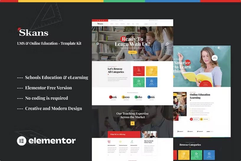 Skans – Learning & Online Education Elementor Template Kit