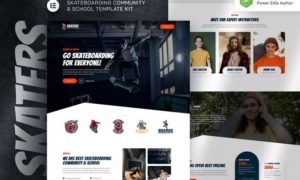 Skaters – Skateboarding Community & Club Elementor Template Kit