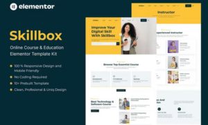 Skillbox – Online Course & Education Elementor Template Kit