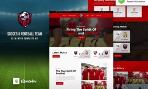 Socca – Football Team & Sports Club Elementor Template Kit