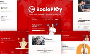 Socioplay – Social Media Marketing Elementor Template Kit