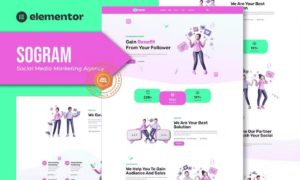 Sogram – Social Media Marketing Agency Elementor Template Kit