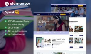 SpeakUp – Language Course & Translation Service Elementor Template Kit