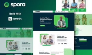 Spora – Digital Agency & Creative Elementor Template Kits