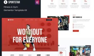 Sportstar – Fitness & Gym Elementor Template Kit