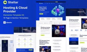 Stellar – Hosting & Cloud Provider WordPress Elementor Template Kit