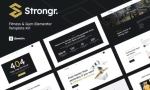 Strongr – Fitness & Gym Elementor Template Kit