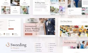 Sweeding | Wedding Event Invitation Elementor Template Kit