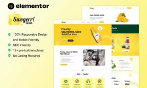 Swegerr – Juice & Fresh Drink Elementor Template Kit