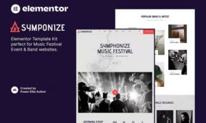 Symphonize – Music Festival Event & Band Elementor Template Kit