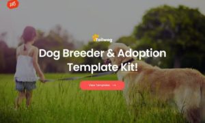 Tailwag – Dog Breeder & Adoption Elementor Template Kit