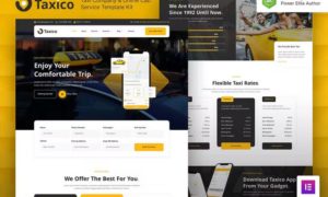 Taxico – Taxi Company & Online Cab Service Elementor Template Kit