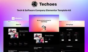 Techoes – Tech & Software Company Elementor Template kit