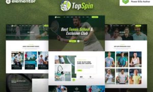 TopSpin – Tennis School & Sports Club Elementor Template Kit