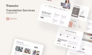 Transvice – Translation Website Elementor Template Kit